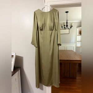 AW Bridal Ginevra Dress / Fennel Seed Satin Charmeuse